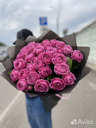 Розы кустовые пионовидные