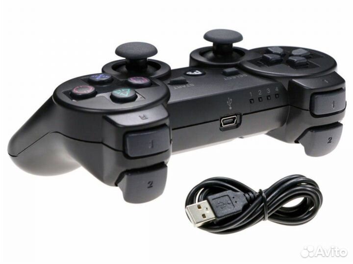 Геймпад PlayStation 3 (черный/беспроводной аналог)