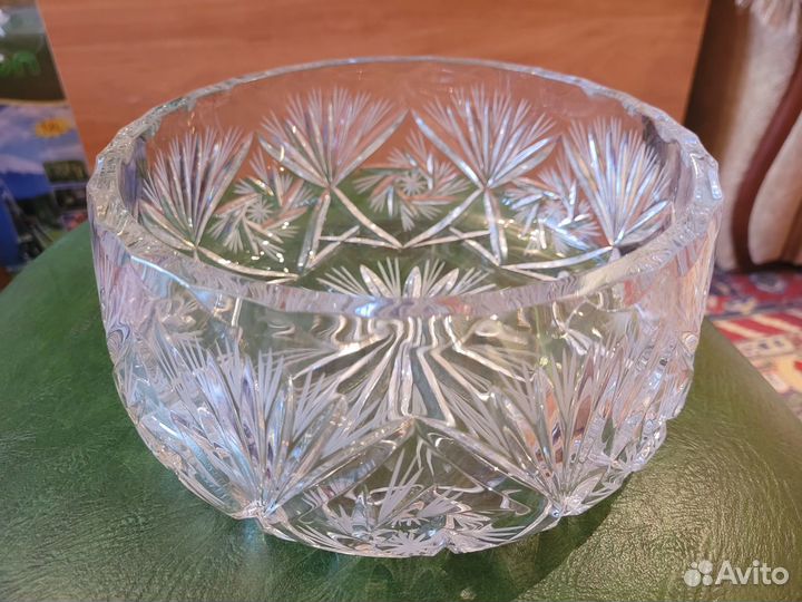 Салатница, ваза для фруктов хрустальная СССР новая