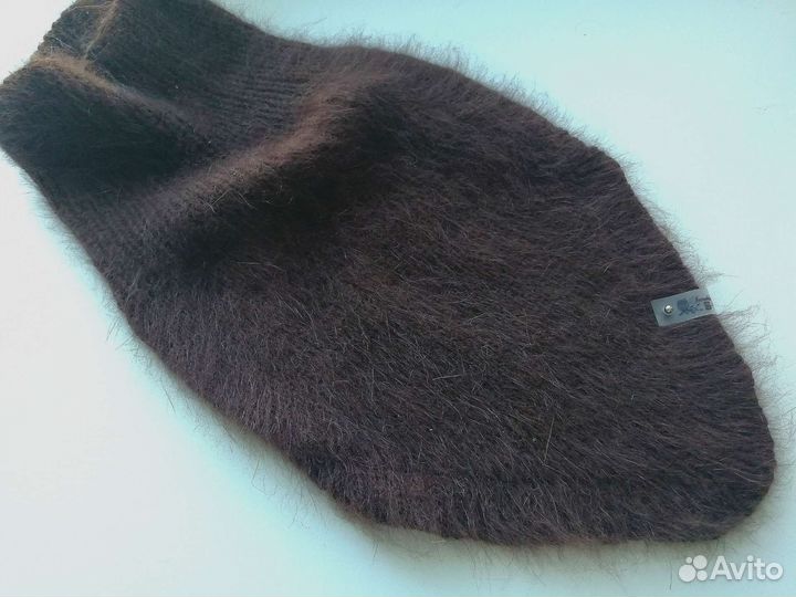 Снуд-уголок из пуха норки в шоколадном цвете