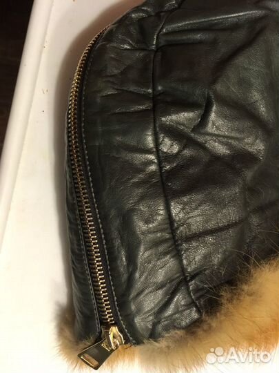 Лиса капюшон меховой воротник натуральный