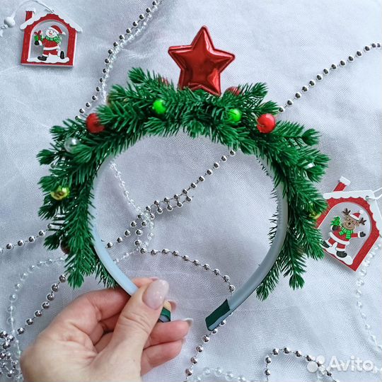 Новогодний ободок елочка