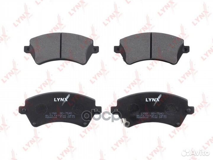 BD-7540 Колодки тормозные lynxauto BD7540 lynxauto