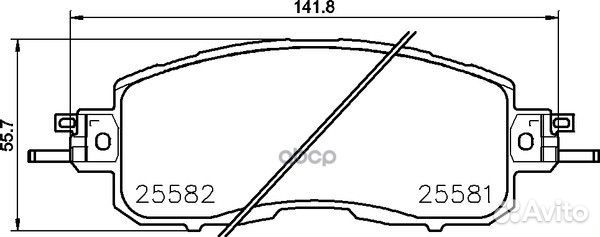 Колодки тормозные дисковые перед NP2040 NIS