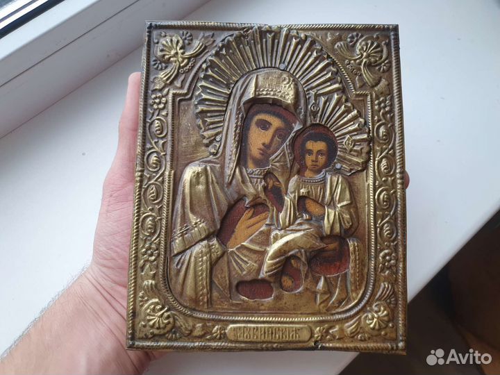 Тихвинская икона Божией Матери 19 век
