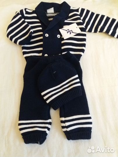 Детский вязаный комплект новый