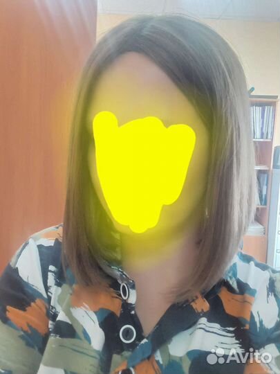 Парик из натуральных волос каре