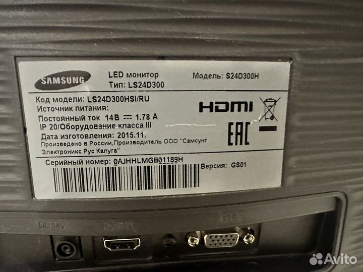 Монитор samsung s24d300h