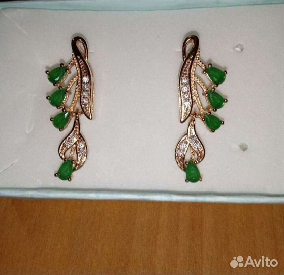 Позолоченные серьги 