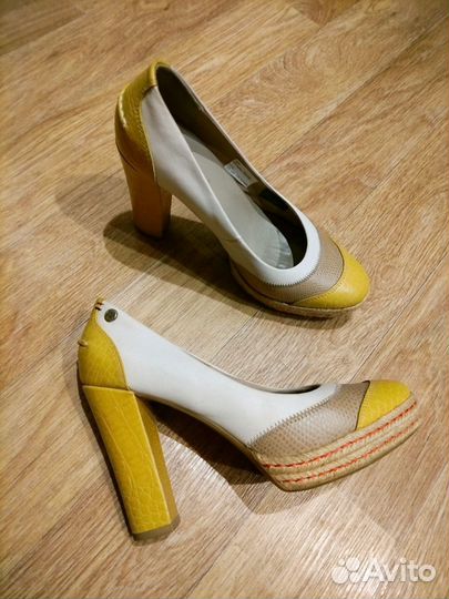 Туфли женские 39 размер натуральная кожа + хлопок