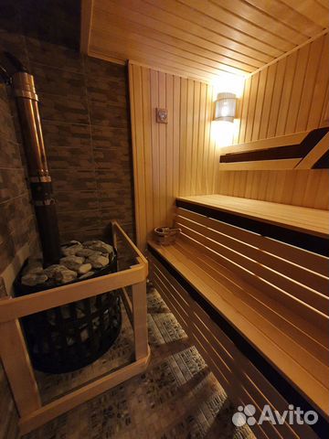 Баня на дровах с бассейном