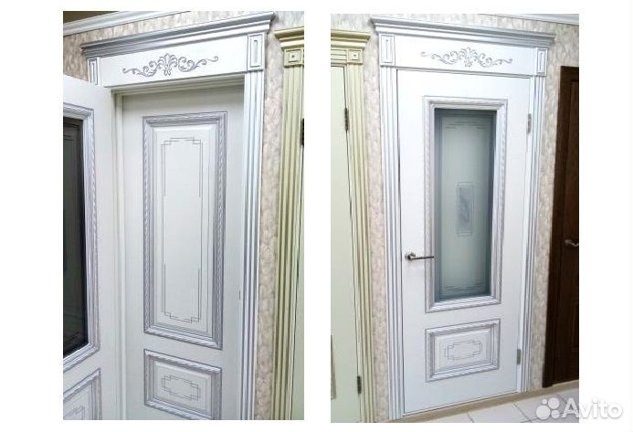 Дверь межкомнатная «Дуэт-2 Шейл» Эмаль Белая