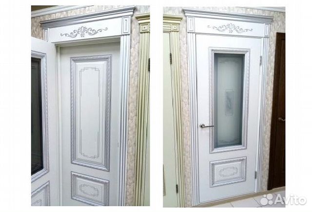 Дверь межкомнатная «Дуэт-2 Шейл» Эмаль Белая