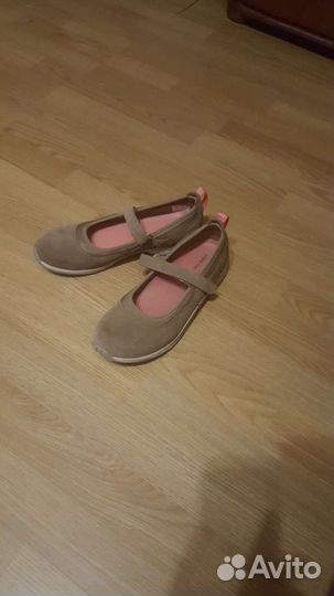 Туфельки бежевый замш Land's end) 41