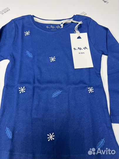 Туника кофта синяя для девочки новая 5.10.15 р 98