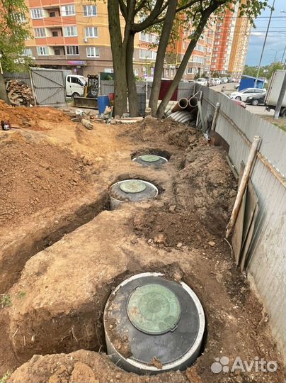 Копка бурение колодцев септиков,Углубление,Чистка