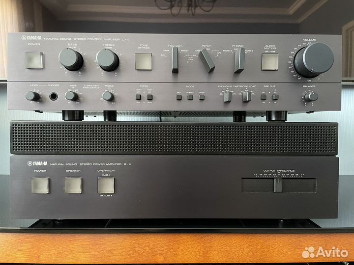 Усилитель Yamaha B-4, предварительный Yamaha C-4