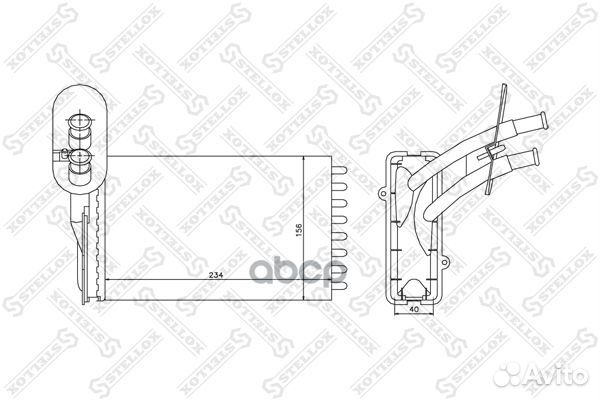 Радиатор печки VW Golf/Passat/Polo/Scirocco, S
