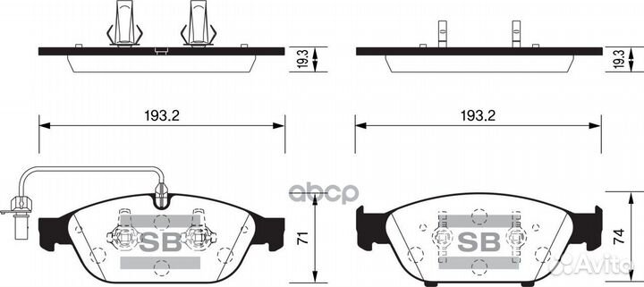 SP2316 колодки дисковые перед. с антискрип. пл