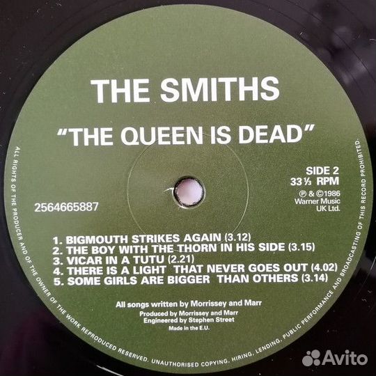 Виниловая пластинка The Smiths The Queen Is Dead