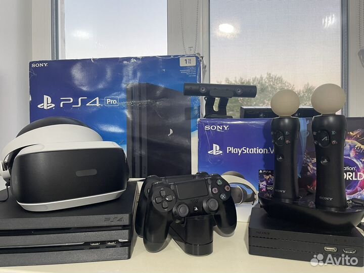 Sony PS4 PRO, PS VR, PS move, PS4 геймпад