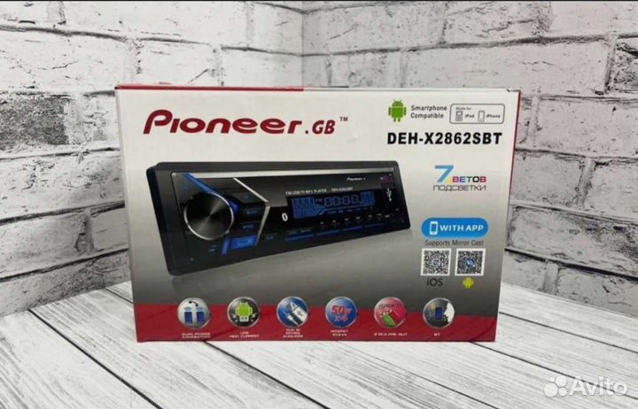Автомобильная магнитола Bluetooth Pioneer gb 2862