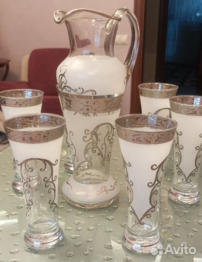 Набор для напитков богемское стекло