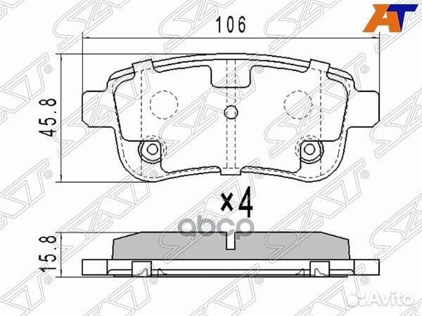 Колодки тормозные зад renault megan 08/fluence