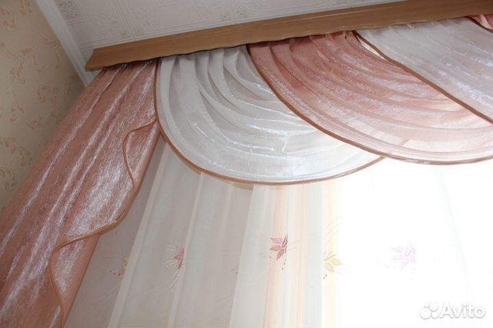 Ламбрекен 3,6м и багет для карниза