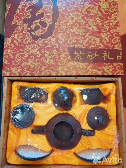 Подарочный набор чайник, чашки для чая новый