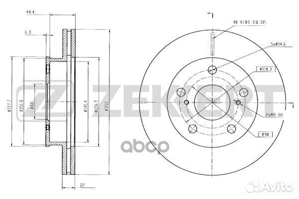 Диск торм. перед. Toyota Mark (X100) 96- bs-546