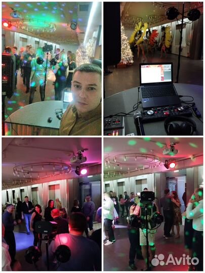 Диджей с оборудованием