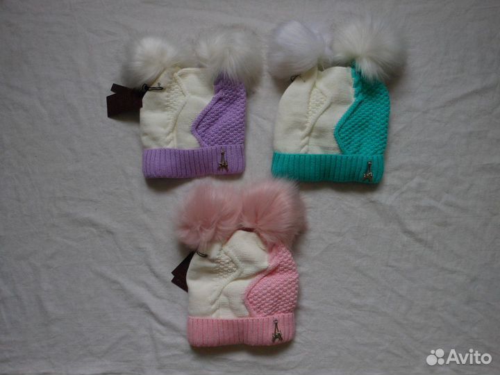 Новые, зимние шапки для девочки