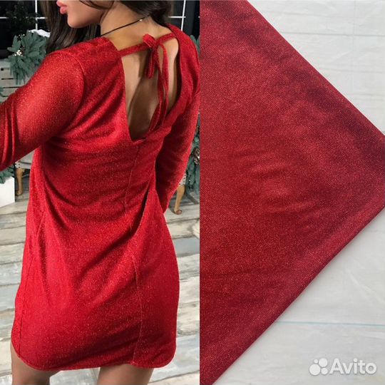 Ткань трикотаж с люрексом и блестками