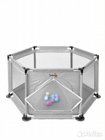 Манеж детский игровой Solmax с мячиками