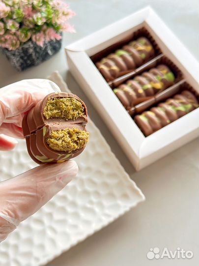 Батончики спиральки с дубайской начинкой