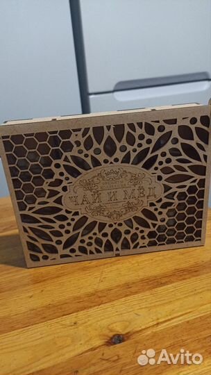Коробка деревянная из под чая и мёда