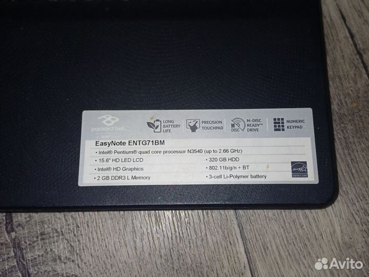 Ноутбук packard ms2397