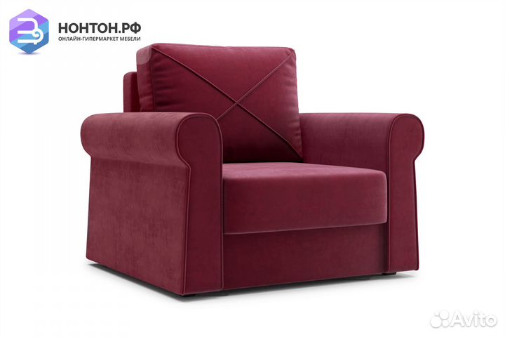 Кресло еврокнижка Лира бордовое