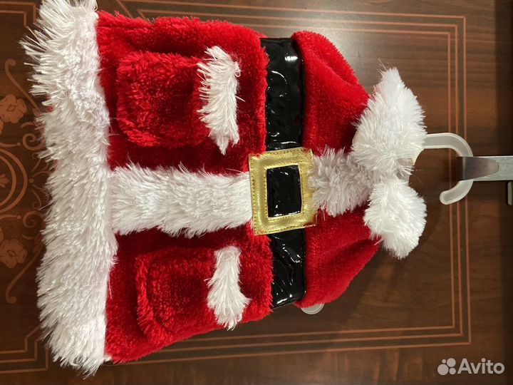 Костюм дед мороза для собачки