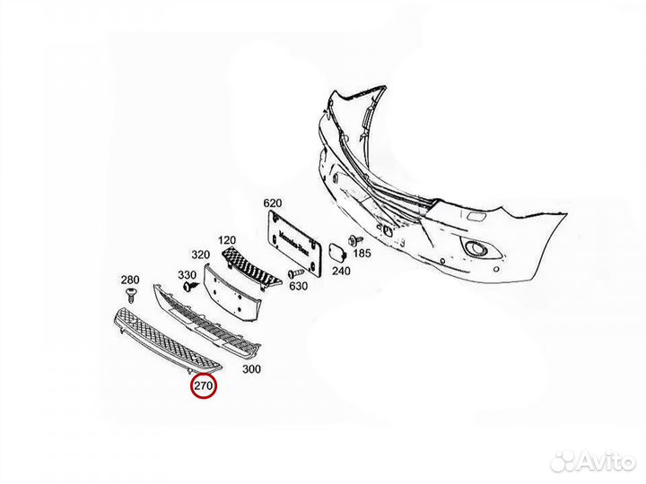 Подножка бампера передняя MB Sprinter W906