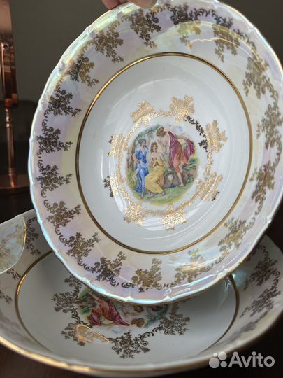 Тарелки Мадонна (перламутр) 23 см глубокие