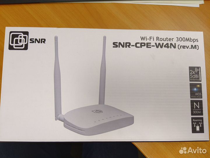 Wi-Fi роутер 300 Mbps SNR-CPE-W4N
