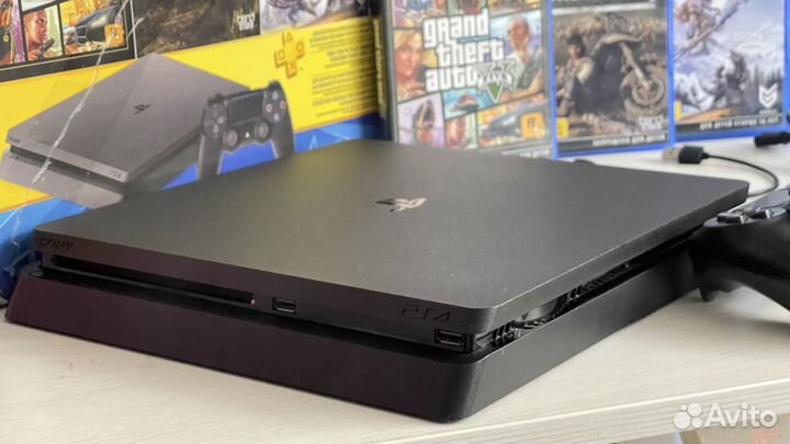 Игровая приставка Sony PS4 Slim 1TB GTA V + 5 игр