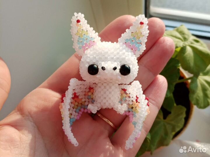 Амигуруми из бисера летучая мышь