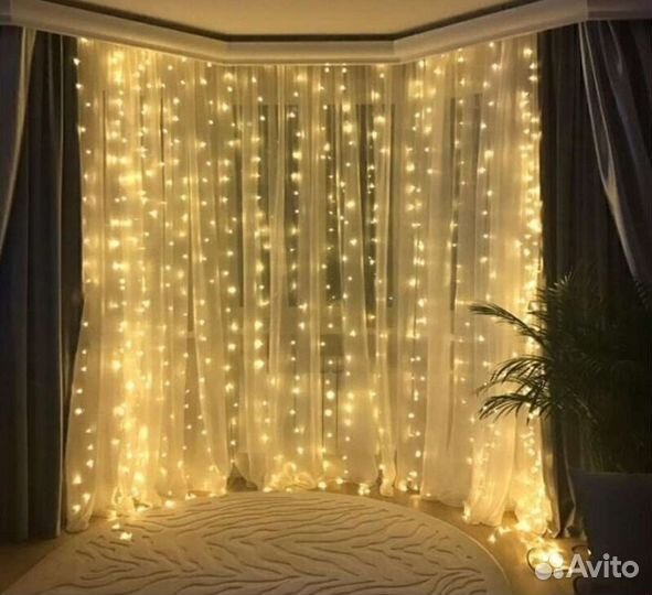 Гирлянда светодиодная Занавес