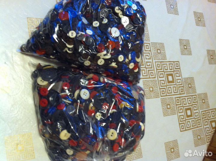 Нитки люрекс пуговицы