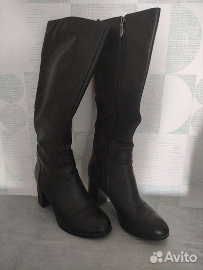 Сапоги демисезонные натуральная кожа 37