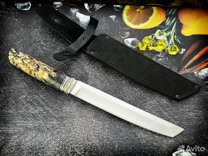 Японский нож большой кованая сталь Х12мф