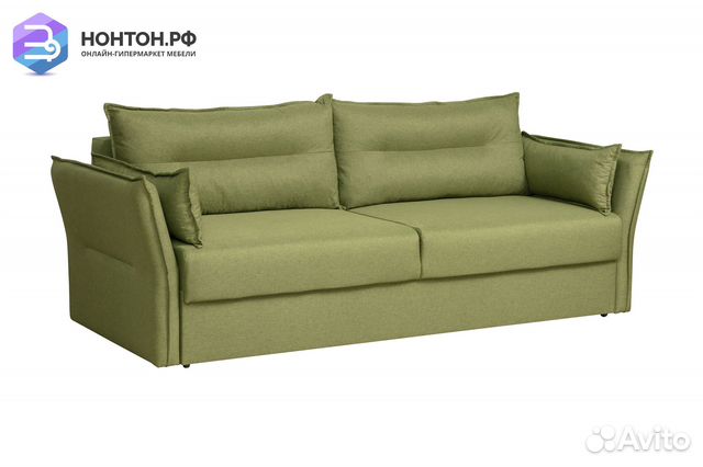 Диван еврокнижка Бруклин 3-х местный светло-зелены